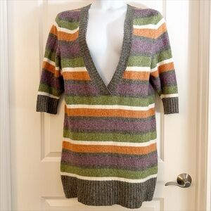 Torrid Vintage Striped V-Neck Sweater 3X
